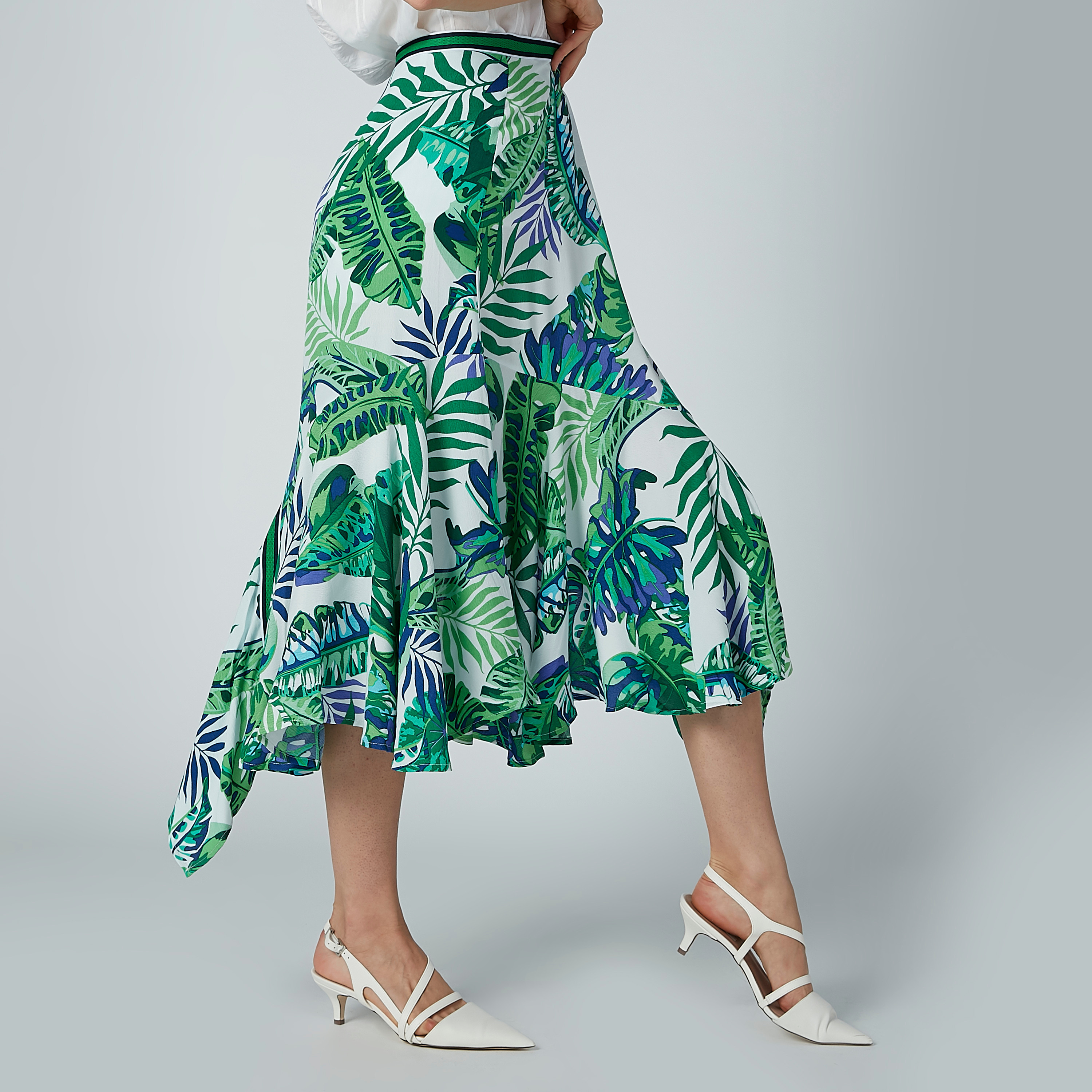 Iconic Floral Printed Midi Skirt with Asymmetric Hem-women-clothing-bottoms-skirts-image-3