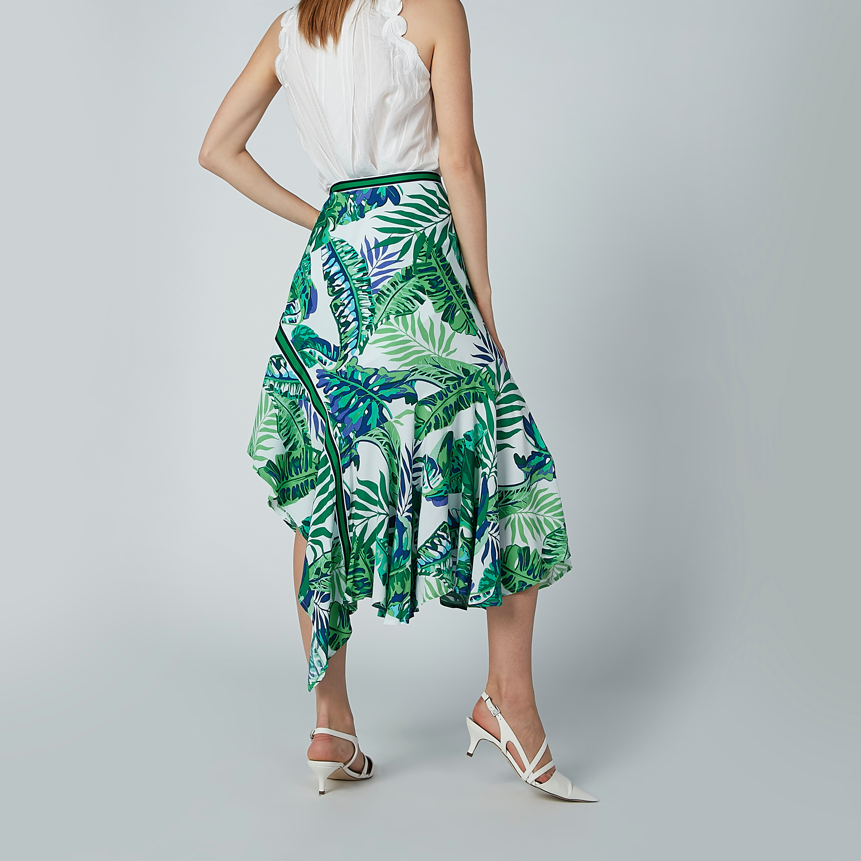 Iconic Floral Printed Midi Skirt with Asymmetric Hem-women-clothing-bottoms-skirts-image-4