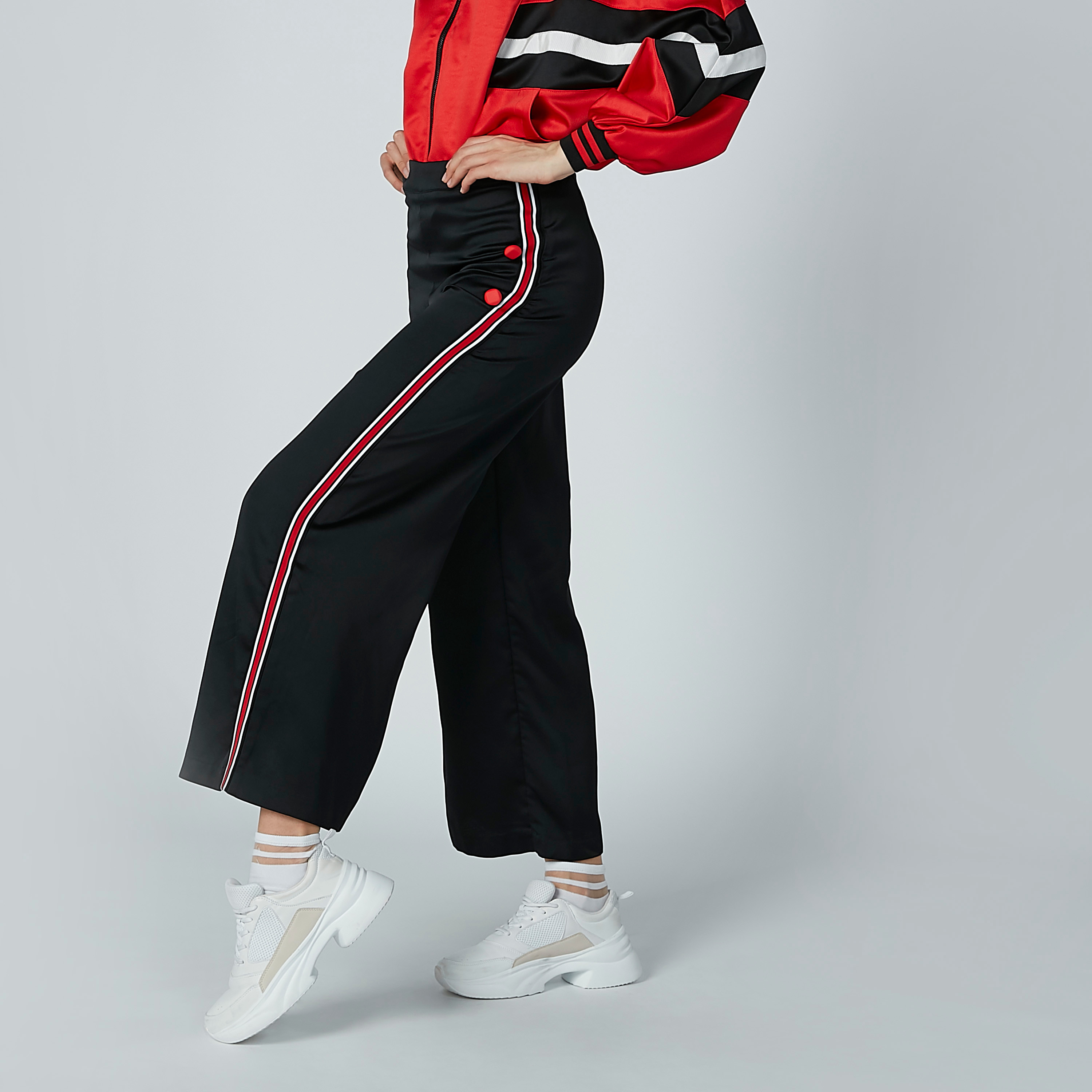 Iconic Wide Fit Palazzo Pants with Tape and Button Detail-women-clothing-bottoms-trousers-image-3