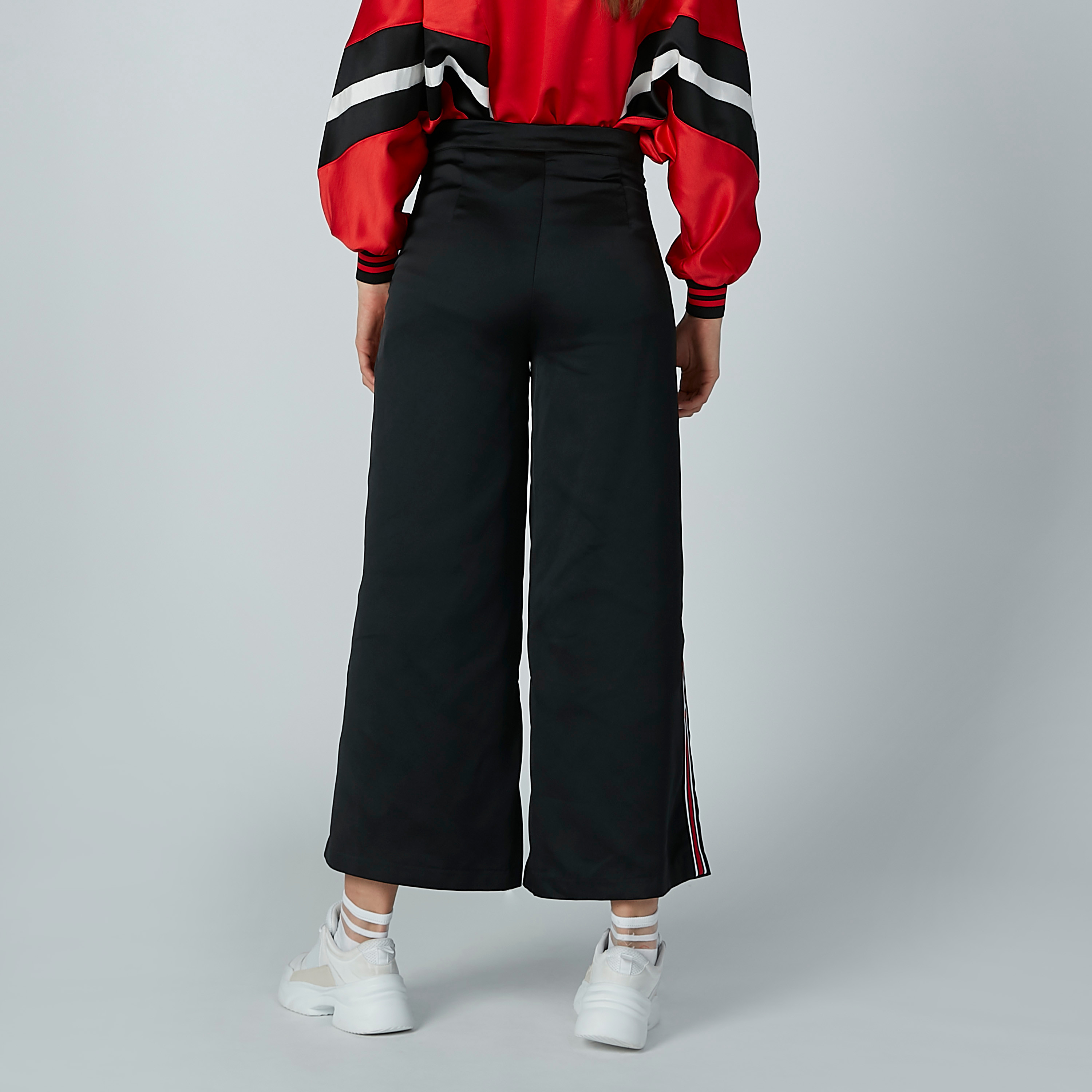 Iconic Wide Fit Palazzo Pants with Tape and Button Detail-women-clothing-bottoms-trousers-image-5