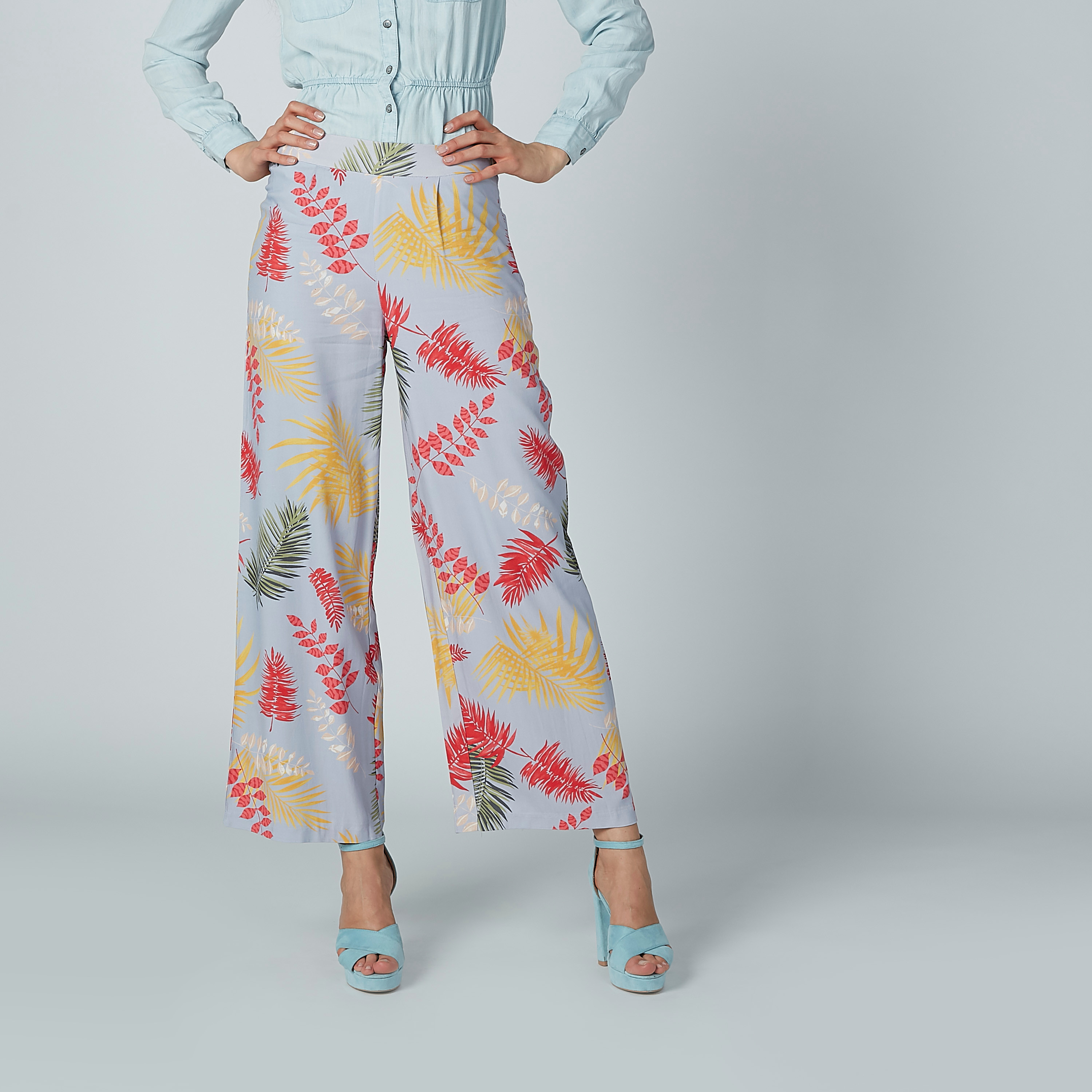 Iconic Printed Wide-Fit Palazzo Pants with Elasticised Waistband-women-clothing-bottoms-trousers-image-1