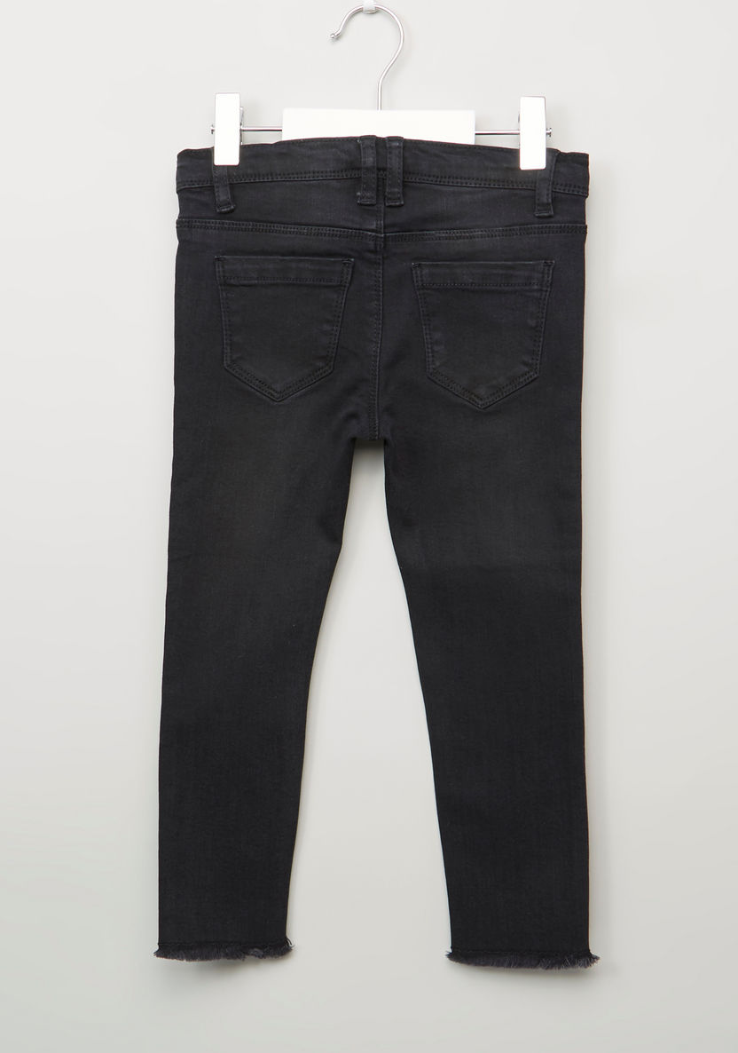Iconic Full Length Jeans with Embellishments and Pocket Detail-Jeans and Jeggings-image-2