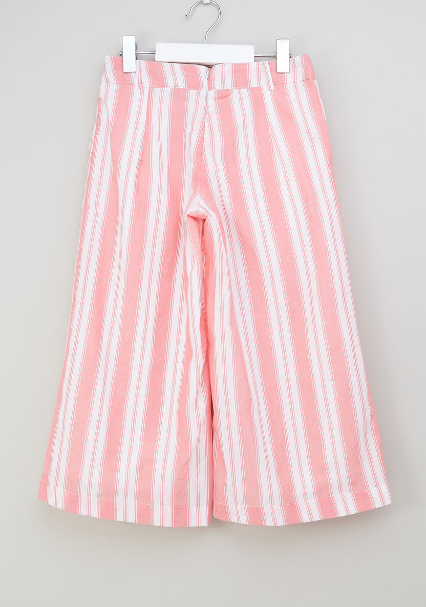 Iconic Striped Culottes with Pocket Detail and Zip Closure-Jeans and Jeggings-image-2