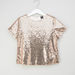 Iconic Sequinned Boxy Top with Short Sleeves-T Shirts-thumbnail-0