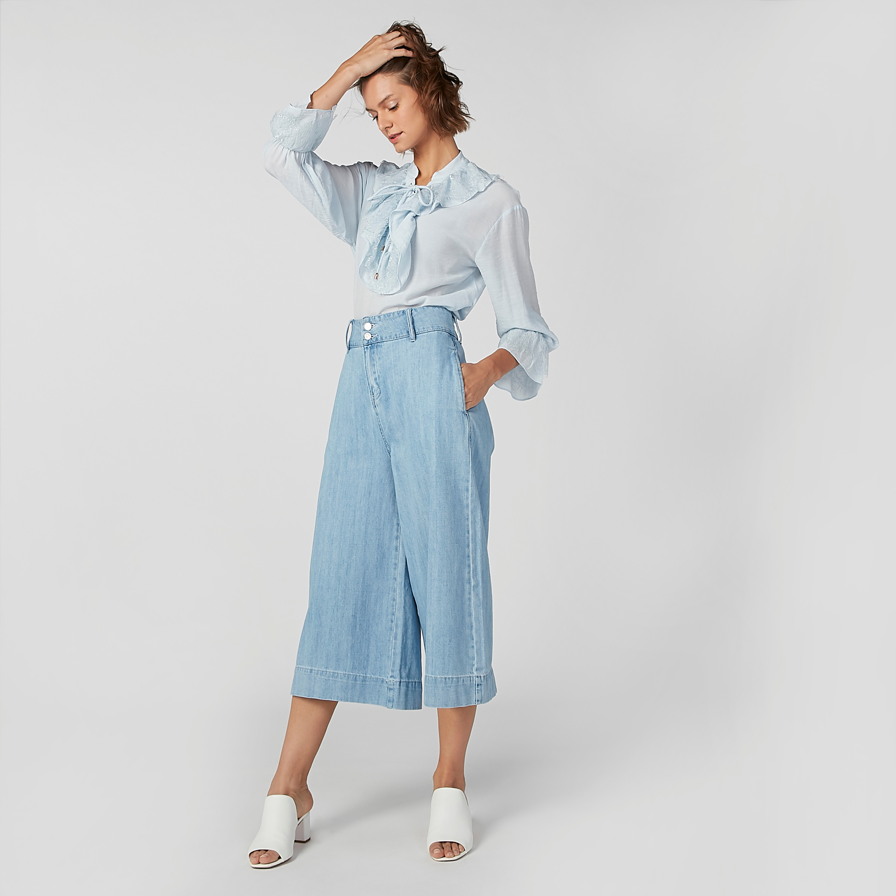 Iconic Textured Top with Long Sleeves and Tie Ups-women-clothing-shirtsandblouses-blouses-image-1