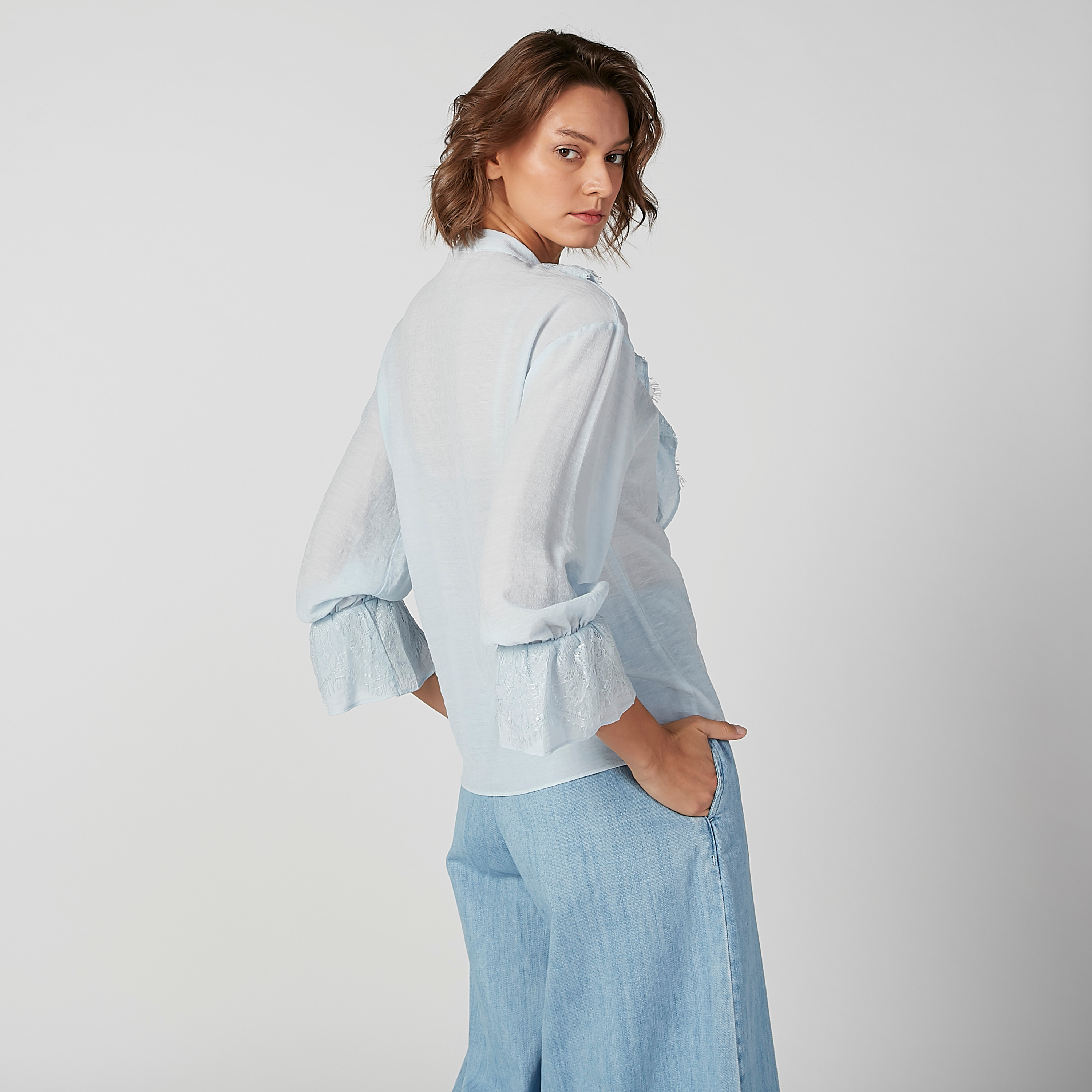 Iconic Textured Top with Long Sleeves and Tie Ups-women-clothing-shirtsandblouses-blouses-image-4