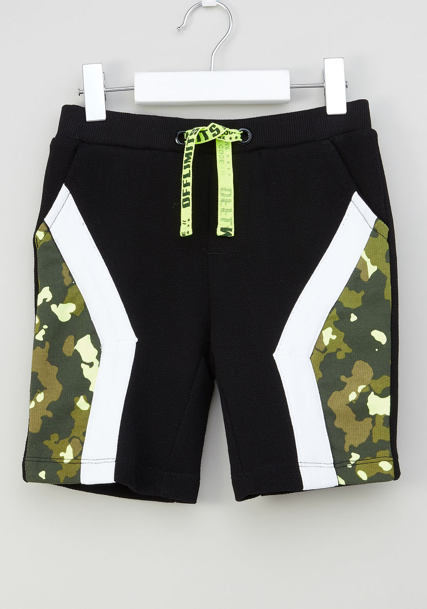 Iconic Printed Shorts with Drawstrings-Pants-image-0