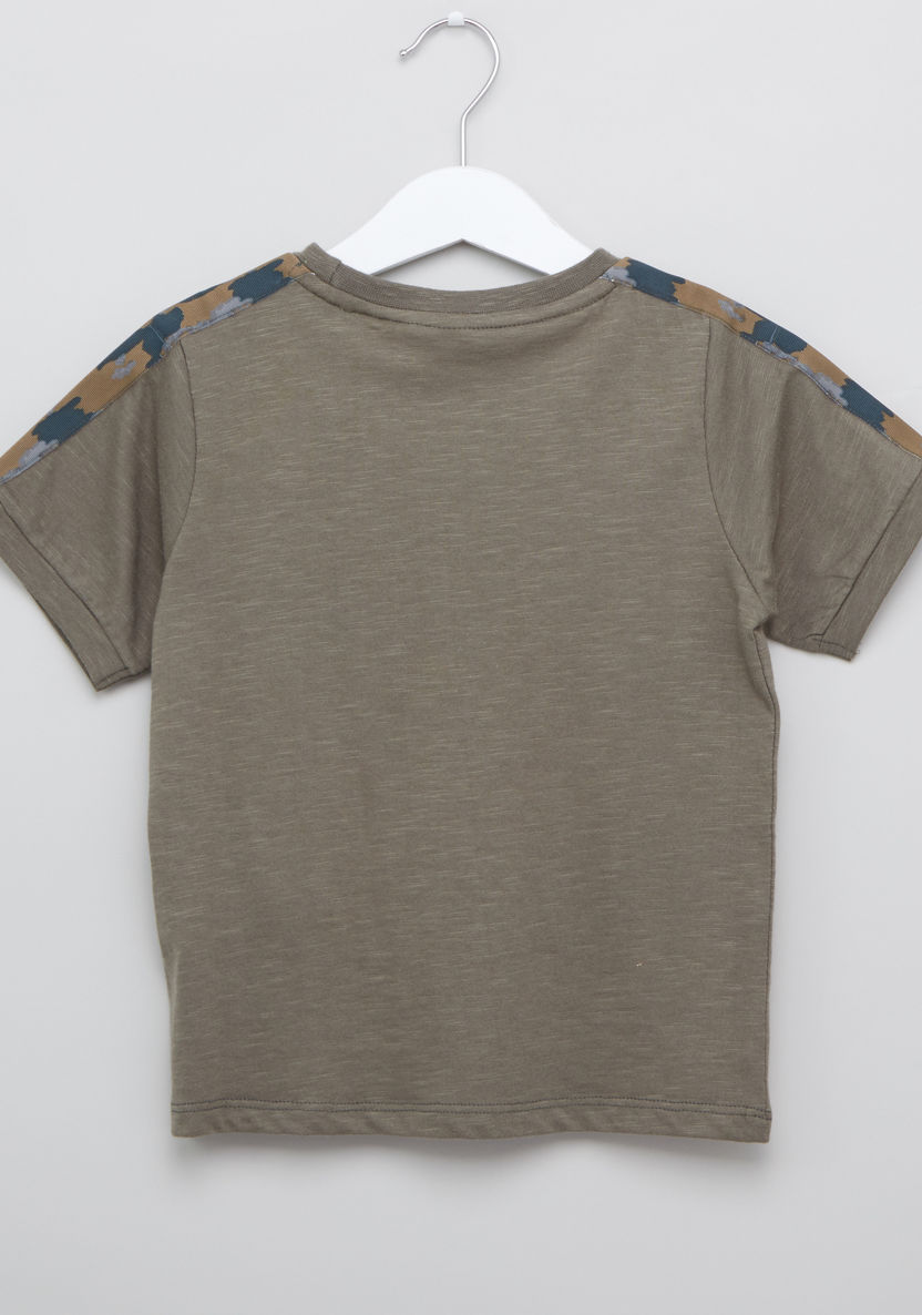 Iconic Camouflage Printed T-shirt with Pocket Detail-T Shirts-image-2