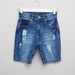Iconic Distressed Denim Shorts with Pocket Detail-Pants-thumbnail-0