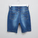Iconic Distressed Denim Shorts with Pocket Detail-Pants-thumbnail-2