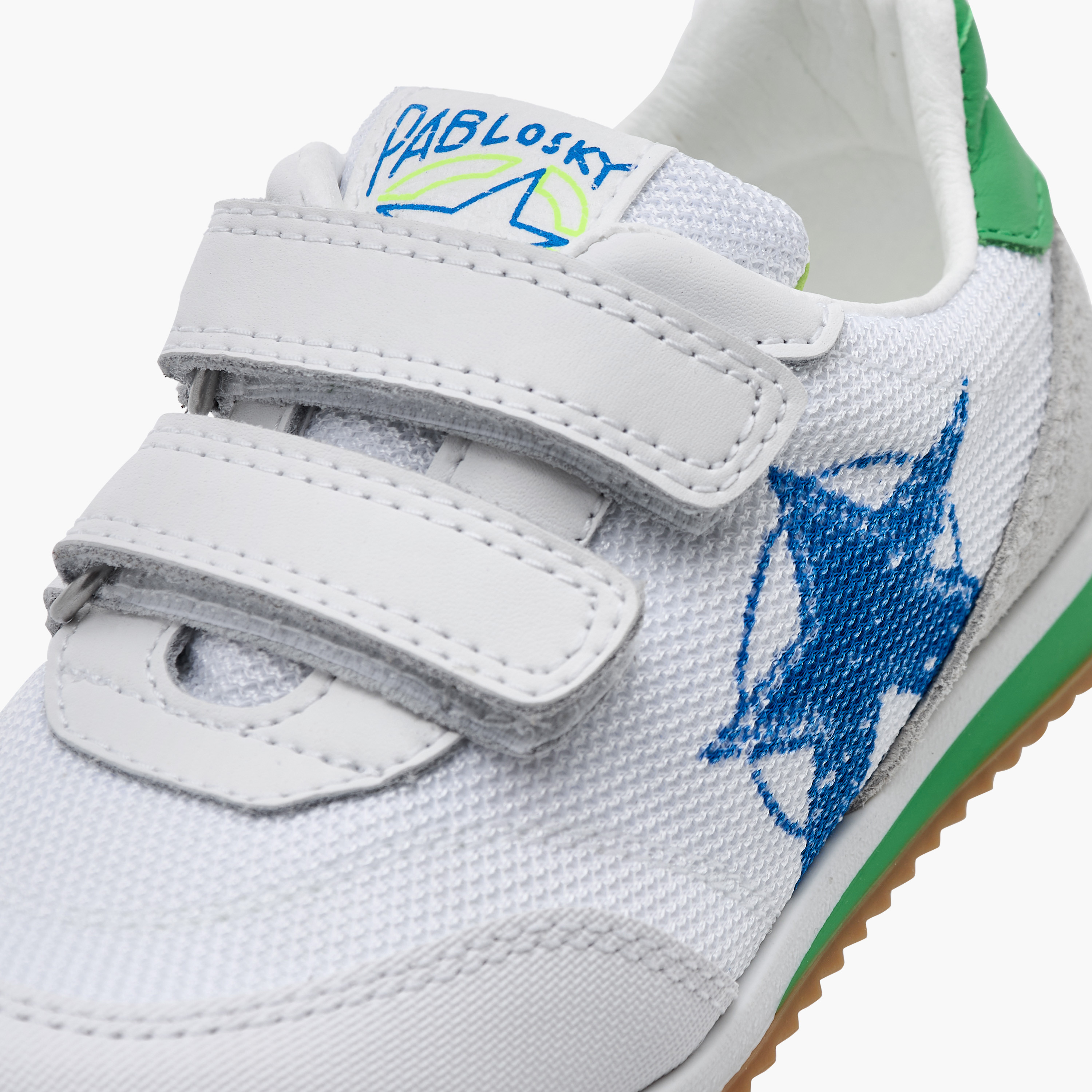 Pablosky Kids' Star Print Sneakers with Hook and Loop Closure-boys-shoes-sneakers-image-4