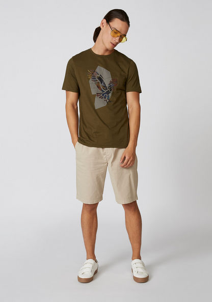 Shop Iconic Slim Fit Animal Printed T-shirt with Round Neck Online | Splash UAE Shop Iconic Slim Fit Animal Printed T-shirt with Round Neck Online | Splash UAE