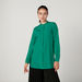 Iconic Plain Top with Mandarin Collar and Long Sleeves-Shirts & Blouses-thumbnailMobile-0