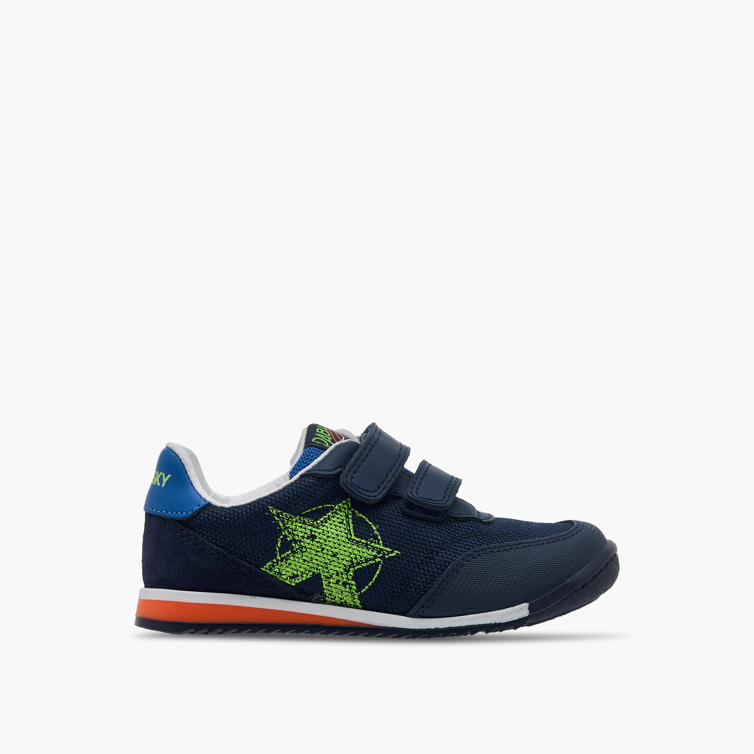 Pablosky Boys' Star Print Sneakers with Hook and Loop Closure-boys-shoes-sneakers-image-3