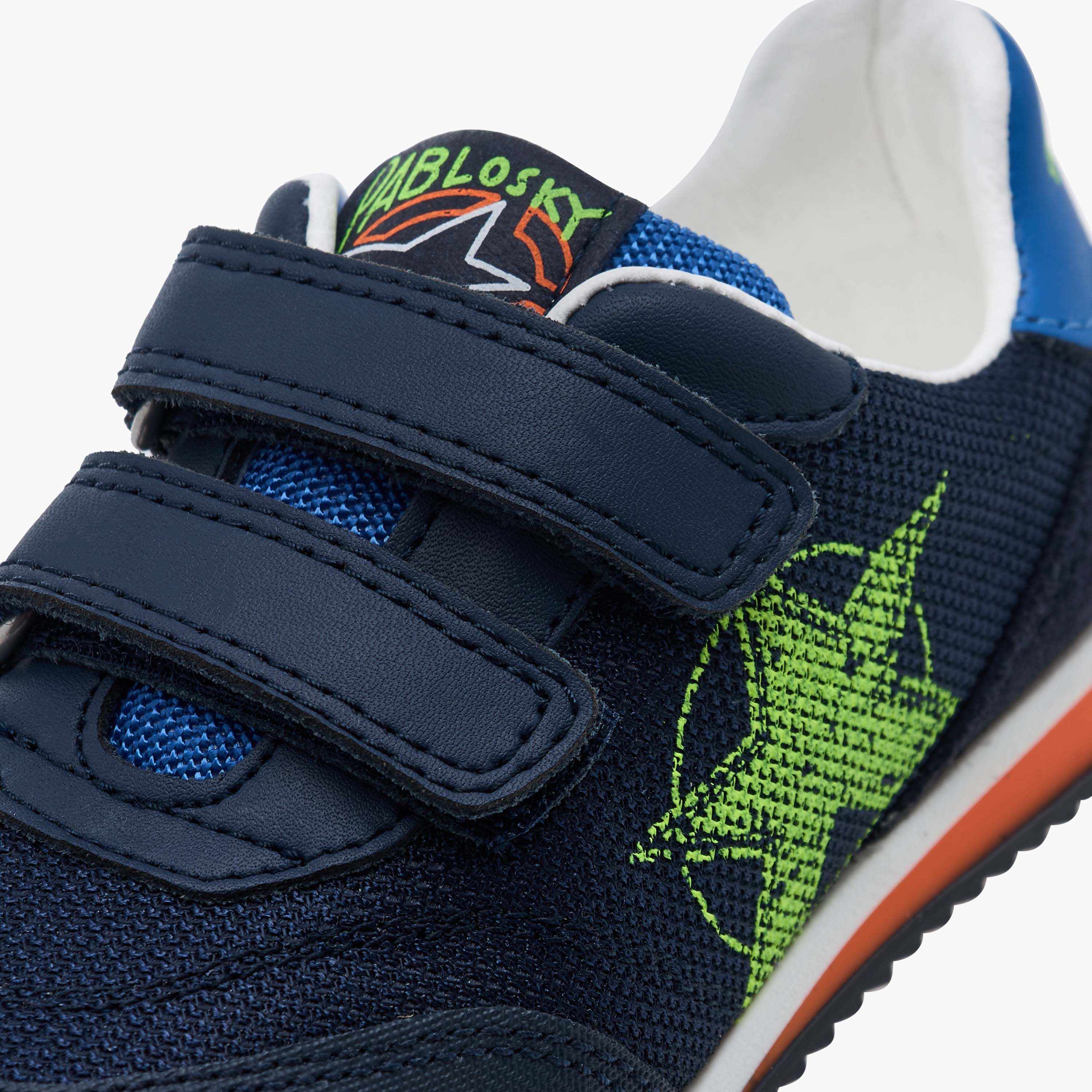 Pablosky Boys' Star Print Sneakers with Hook and Loop Closure-boys-shoes-sneakers-image-4
