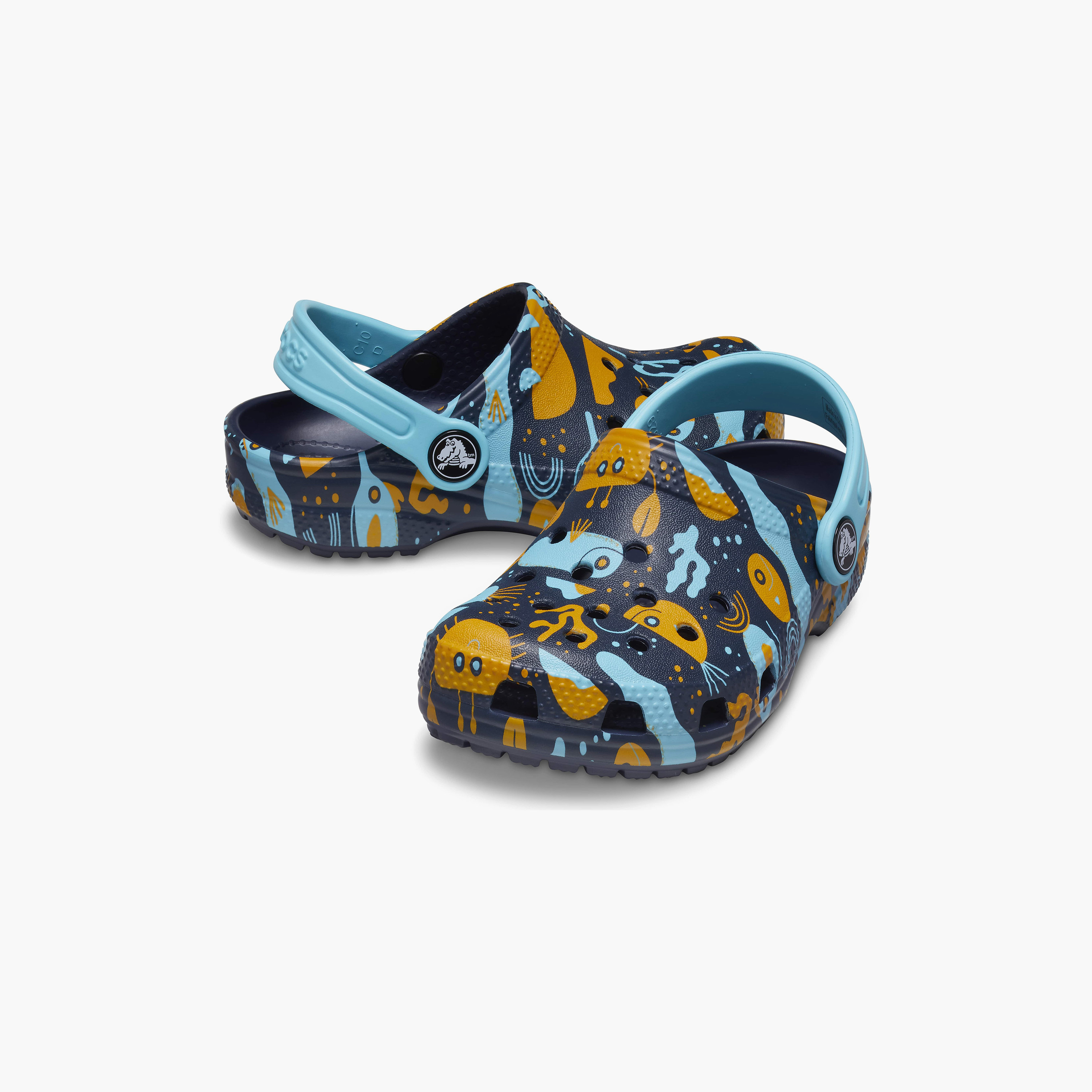 Crocs Toddlers Classic Island Escape Cut Out Details Clogs with Back Strap | 209039-4HQ-women-shoes-sandals-flats-image-1