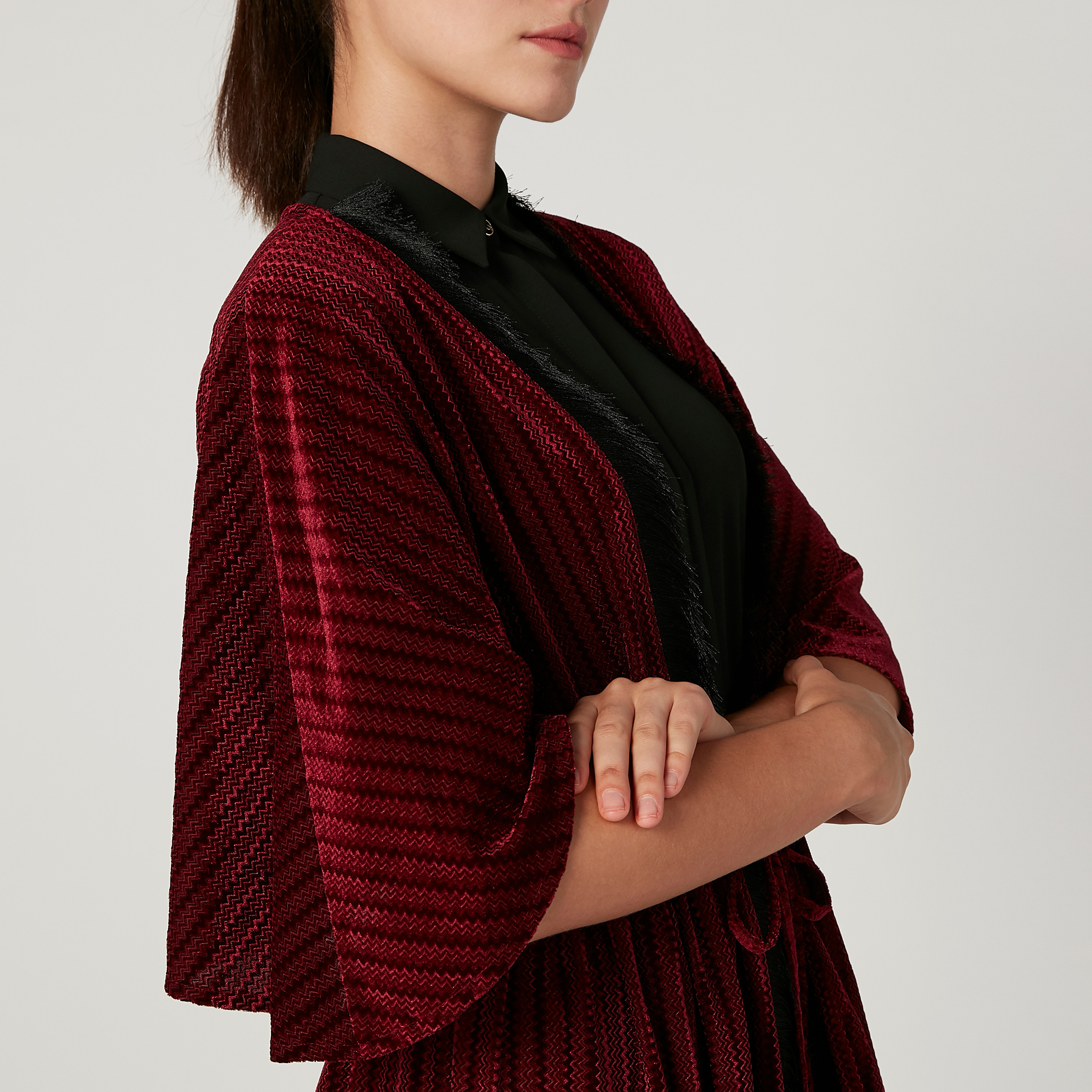 Iconic Textured Shurg with Flared Sleeves and Tie Ups-women-winterwear-cardigansandjumpers-jumpers-image-7