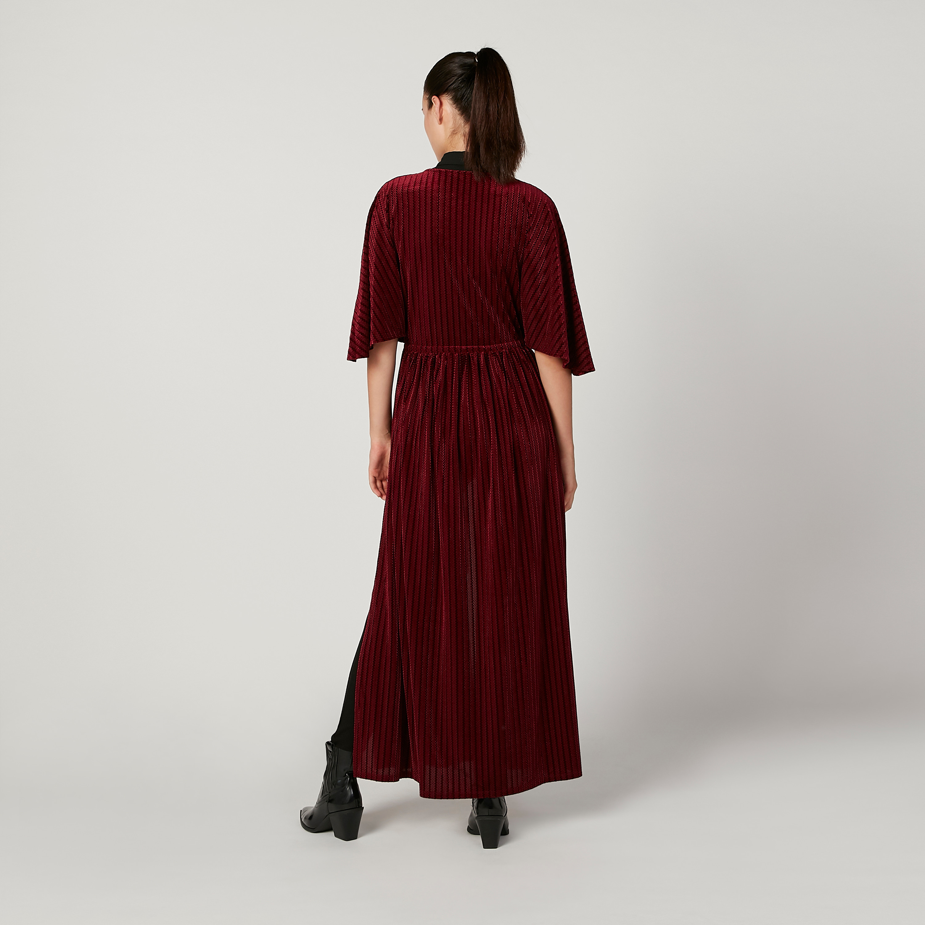 Iconic Textured Shurg with Flared Sleeves and Tie Ups-women-winterwear-cardigansandjumpers-jumpers-image-4