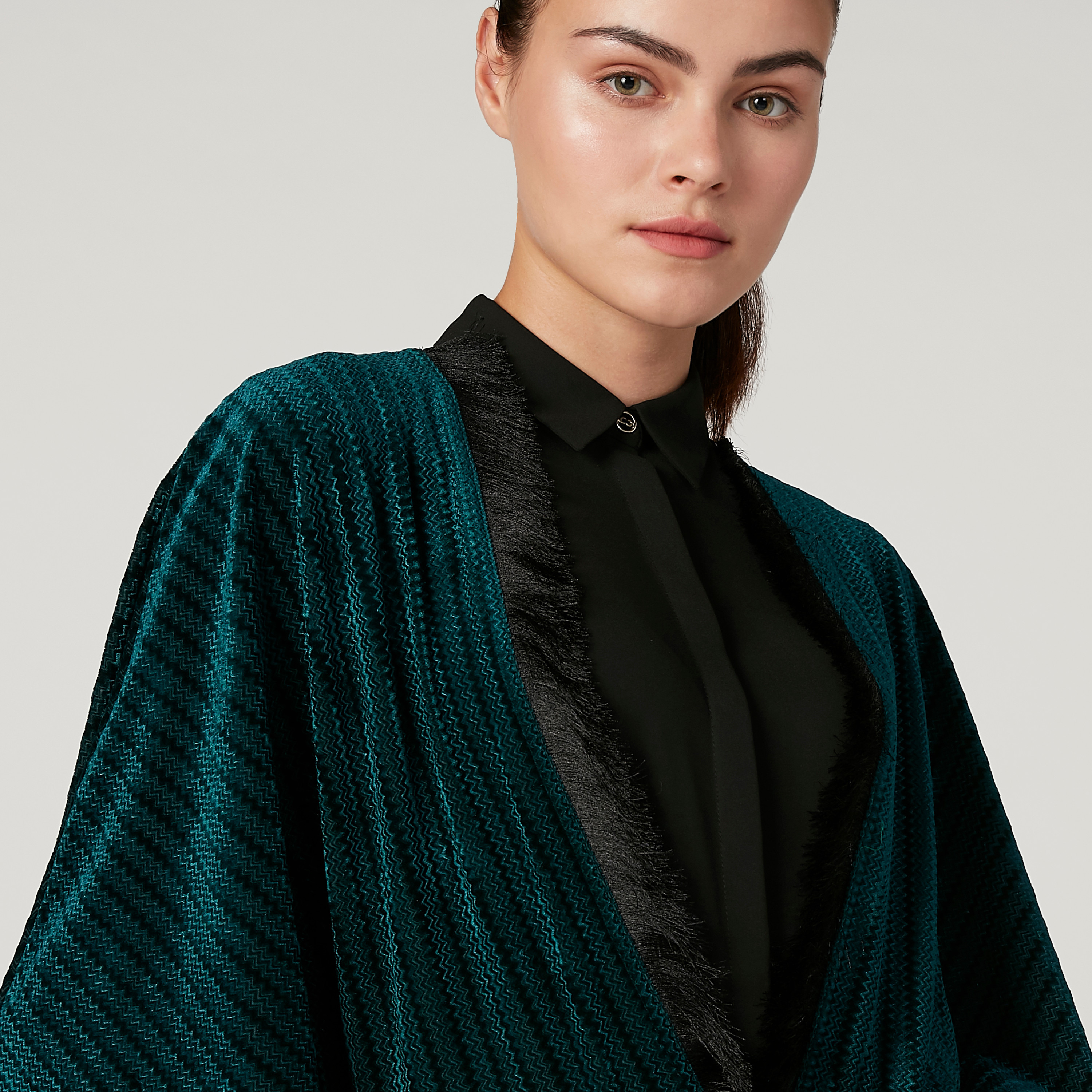 Iconic Textured Shurg with Flared Sleeves and Tie Ups-women-winterwear-cardigansandjumpers-jumpers-image-3
