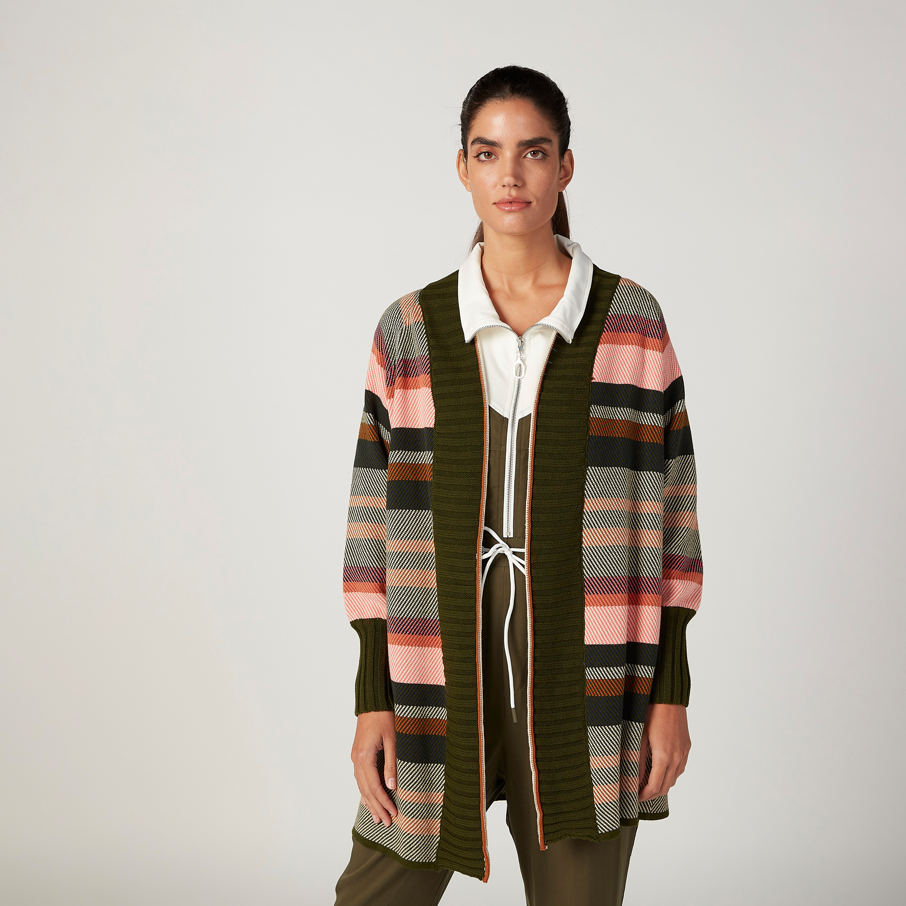 Shop Iconic Wide Fit Striped Cardigan 