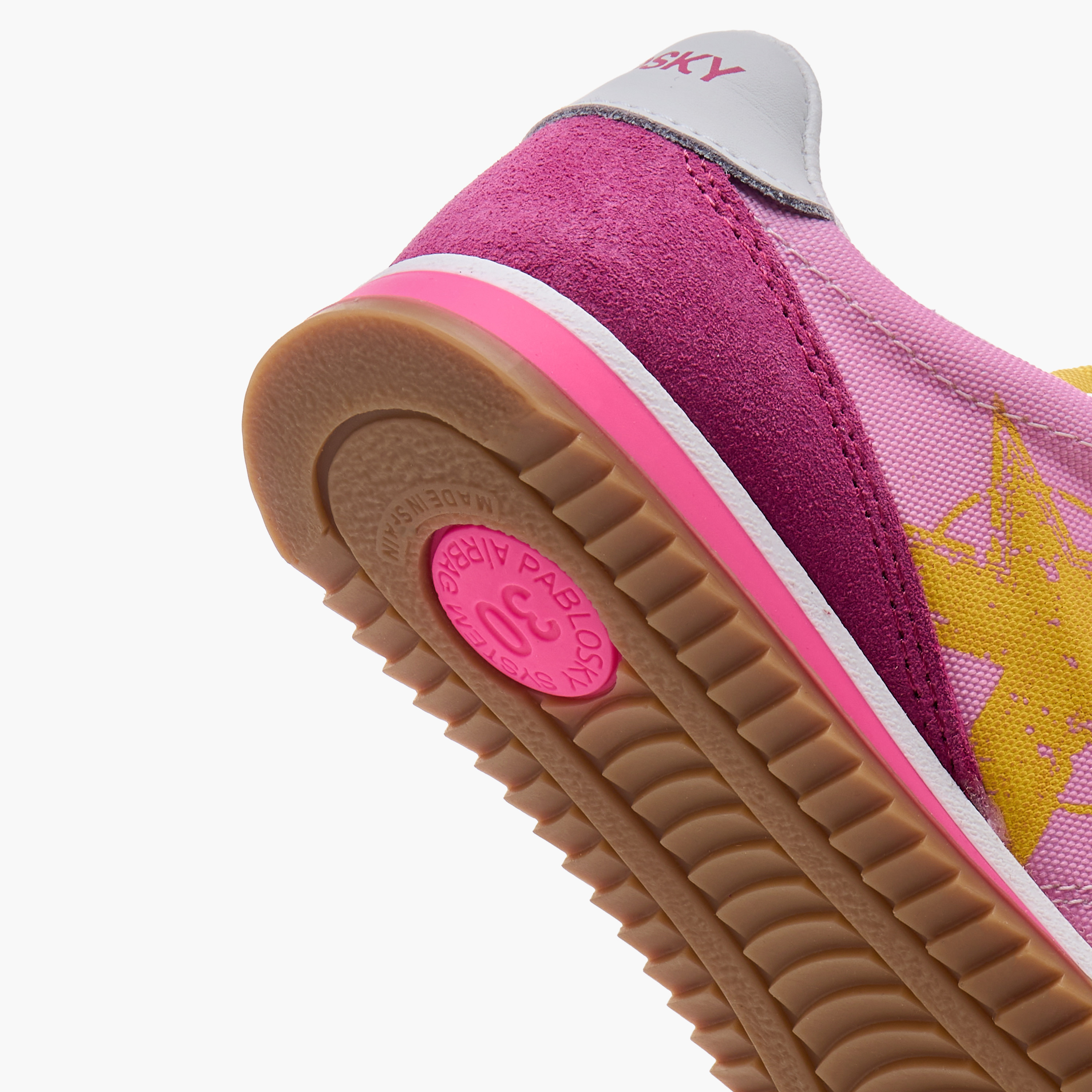 Pablosky Girls' Colourblock Sneakers with Hook and Loop Closure-girls-shoes-sneakers-image-5