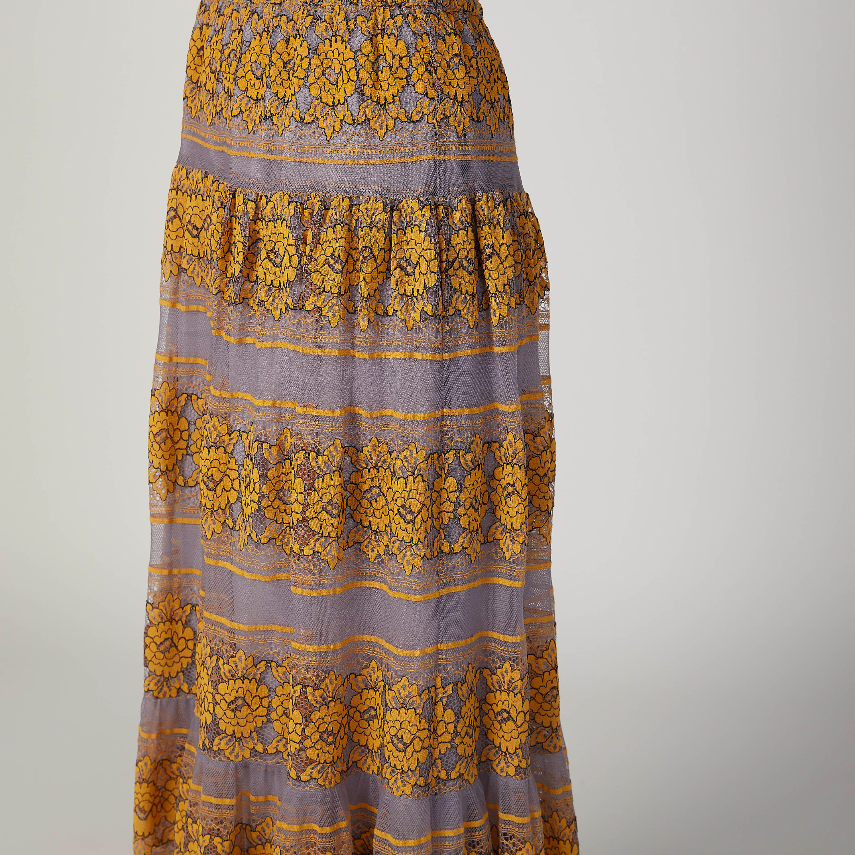 Iconic Floral Printed Maxi A-line Skirt with Elasticised Waistband-women-clothing-skirts-image-3