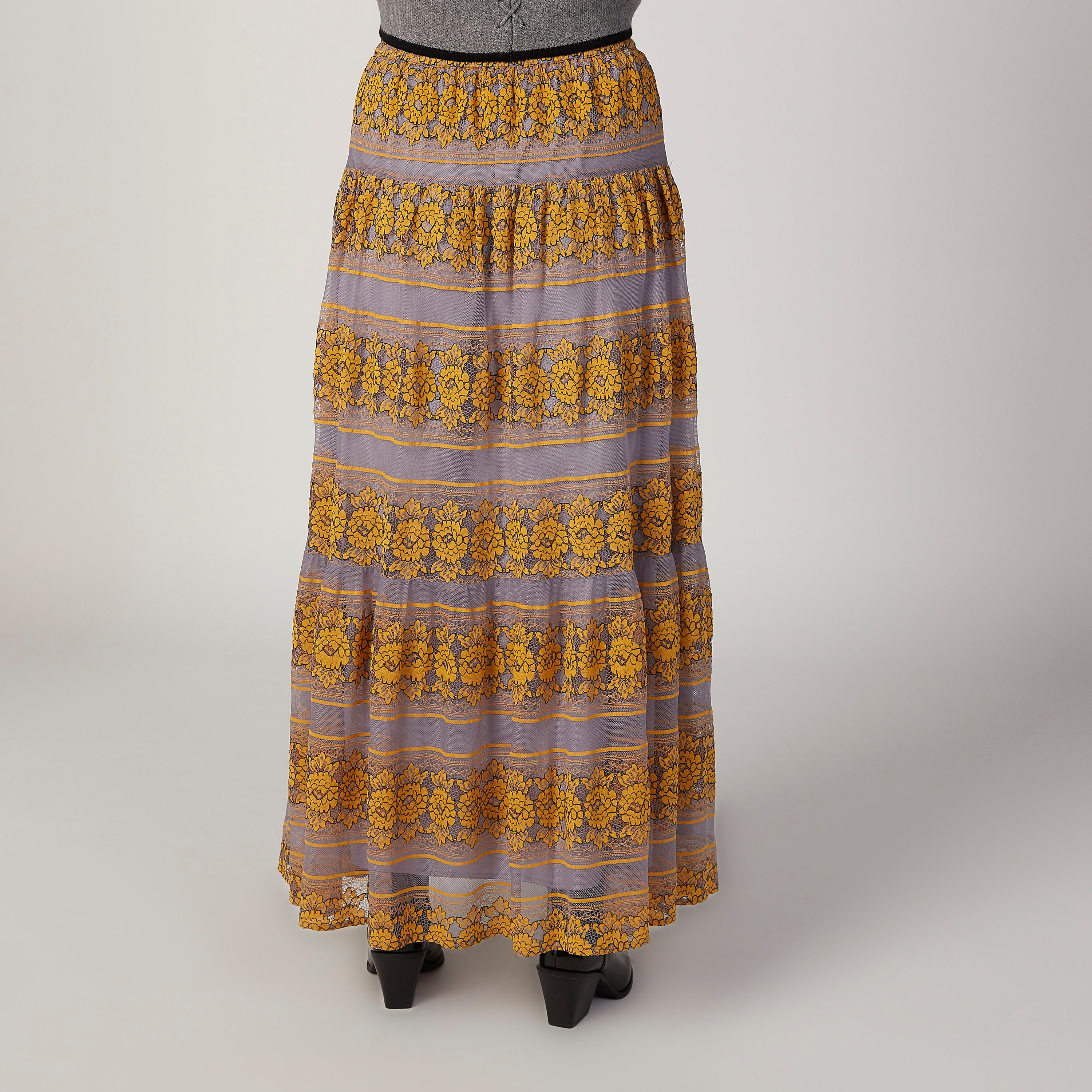 Iconic Floral Printed Maxi A-line Skirt with Elasticised Waistband-women-clothing-skirts-image-4