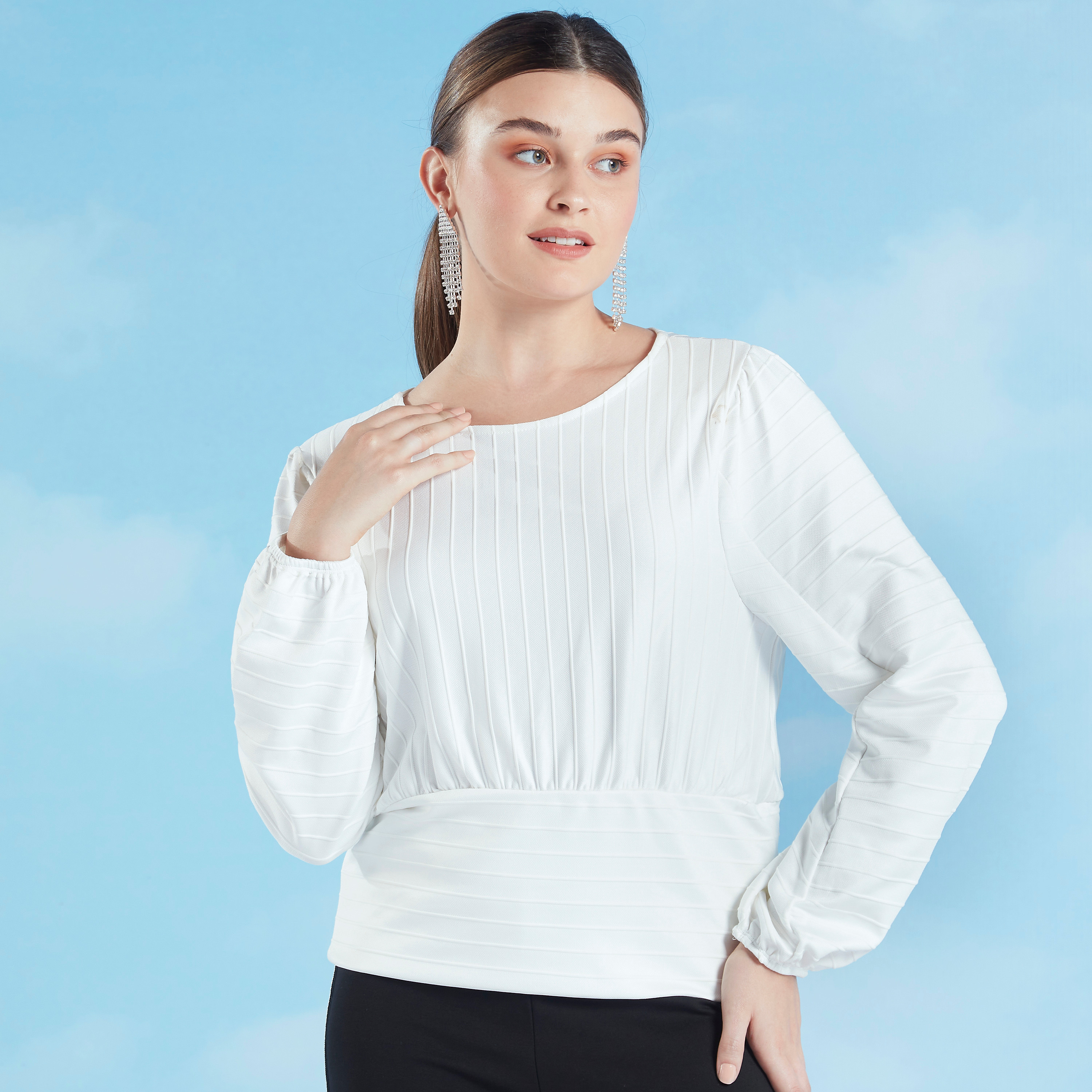 boat neck peplum top