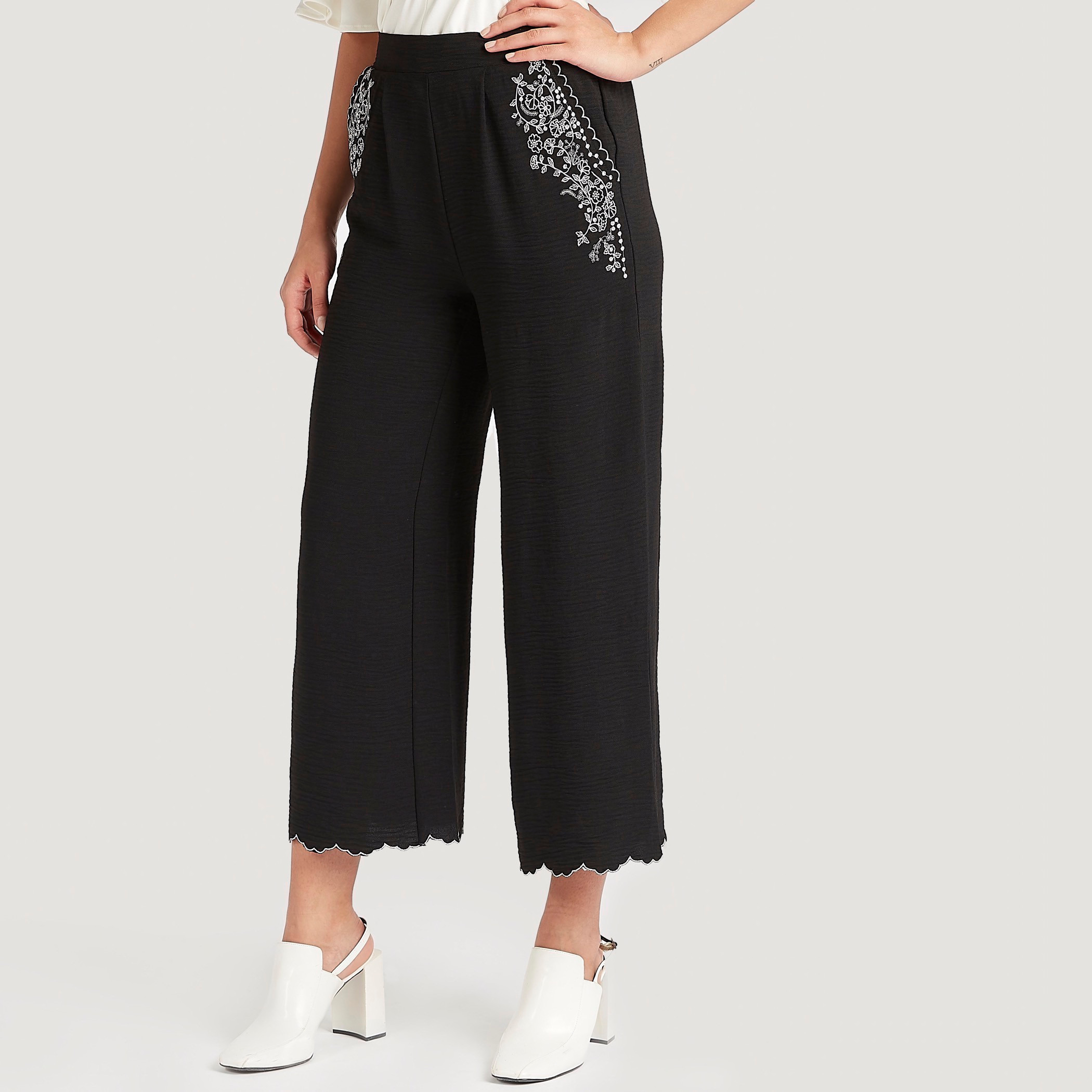 embroidered palazzo pants online