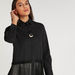 Iconic Pleated Midi A-line Dress with Long Sleeves-Dresses-thumbnail-4