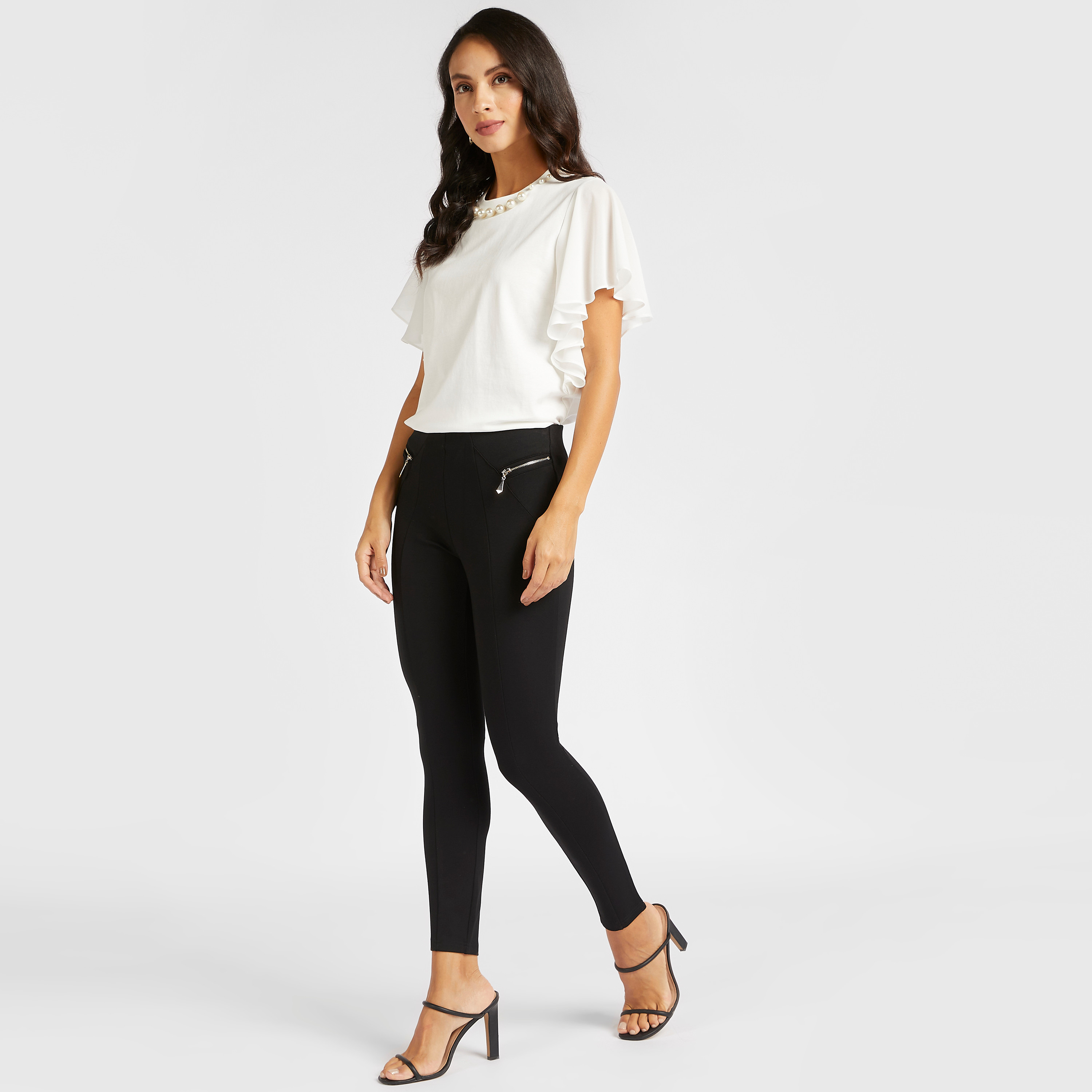Iconic Slim Fit High-Rise Treggings with Zipper Pockets-women-clothing-bottoms-leggings-image-2