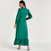 Iconic Solid A-line Maxi Dress with Mandarin Collar and Long Sleeves-Dresses-thumbnailMobile-3