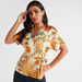 Iconic Floral Print Wrap Top with Waist Tie-Ups-Shirts & Blouses-thumbnailMobile-4