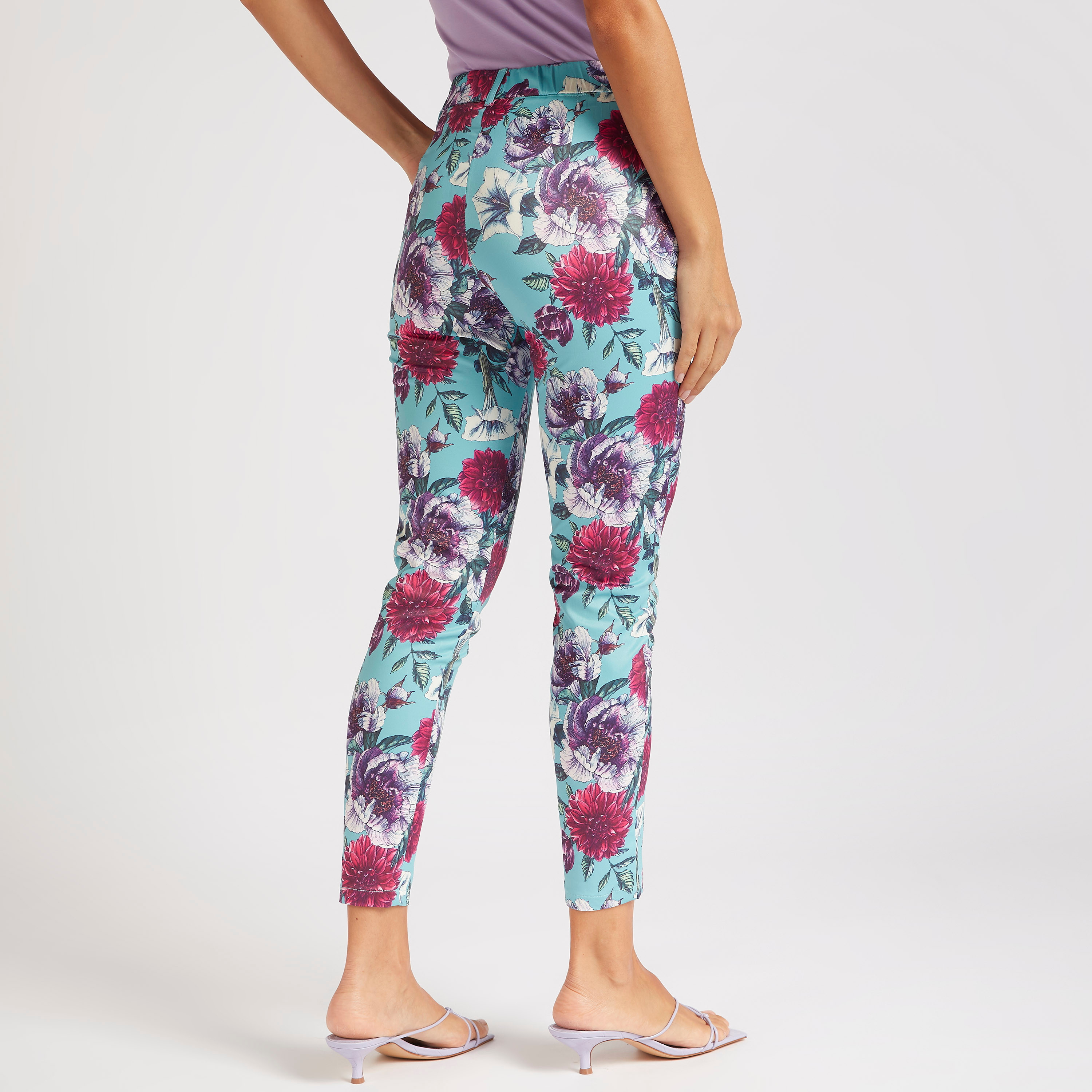 Floral Print High-Rise Pants with Semi-Elasticated Waist-women-clothing-trousers-image-4