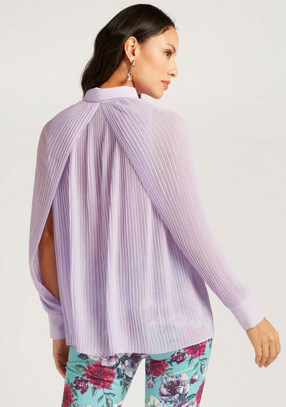 Iconic Pleated Shirt with Long Sleeves
