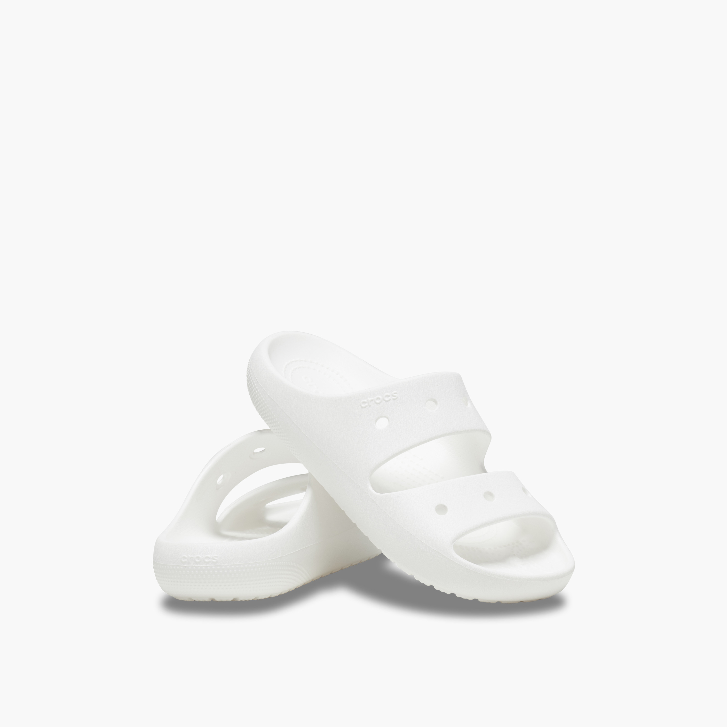 Crocs Unisex Slip On Classic v2 Slide Sandals | 209403-100-women-shoes-sandals-flats-image-1