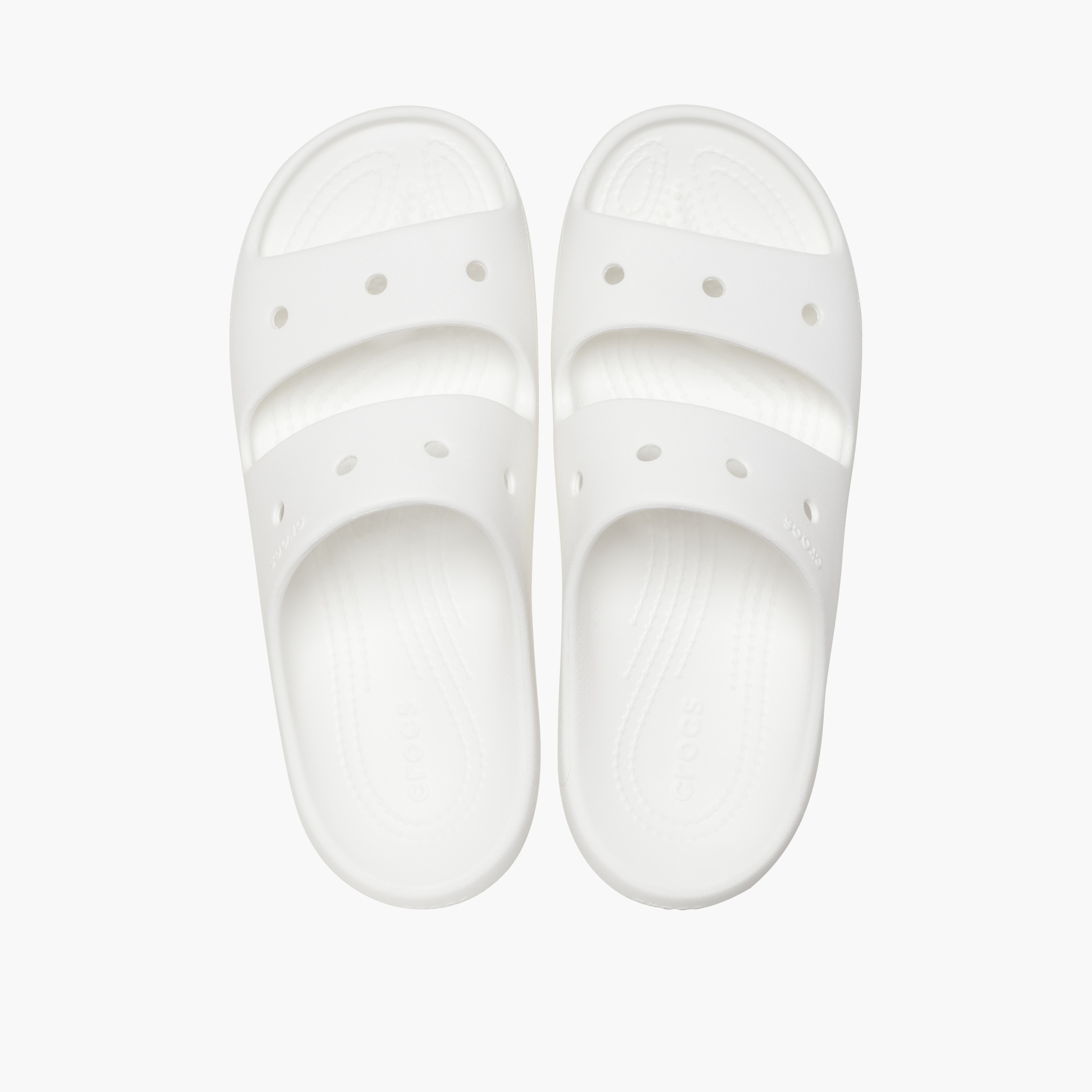 Crocs Unisex Slip On Classic v2 Slide Sandals | 209403-100-women-shoes-sandals-flats-image-2