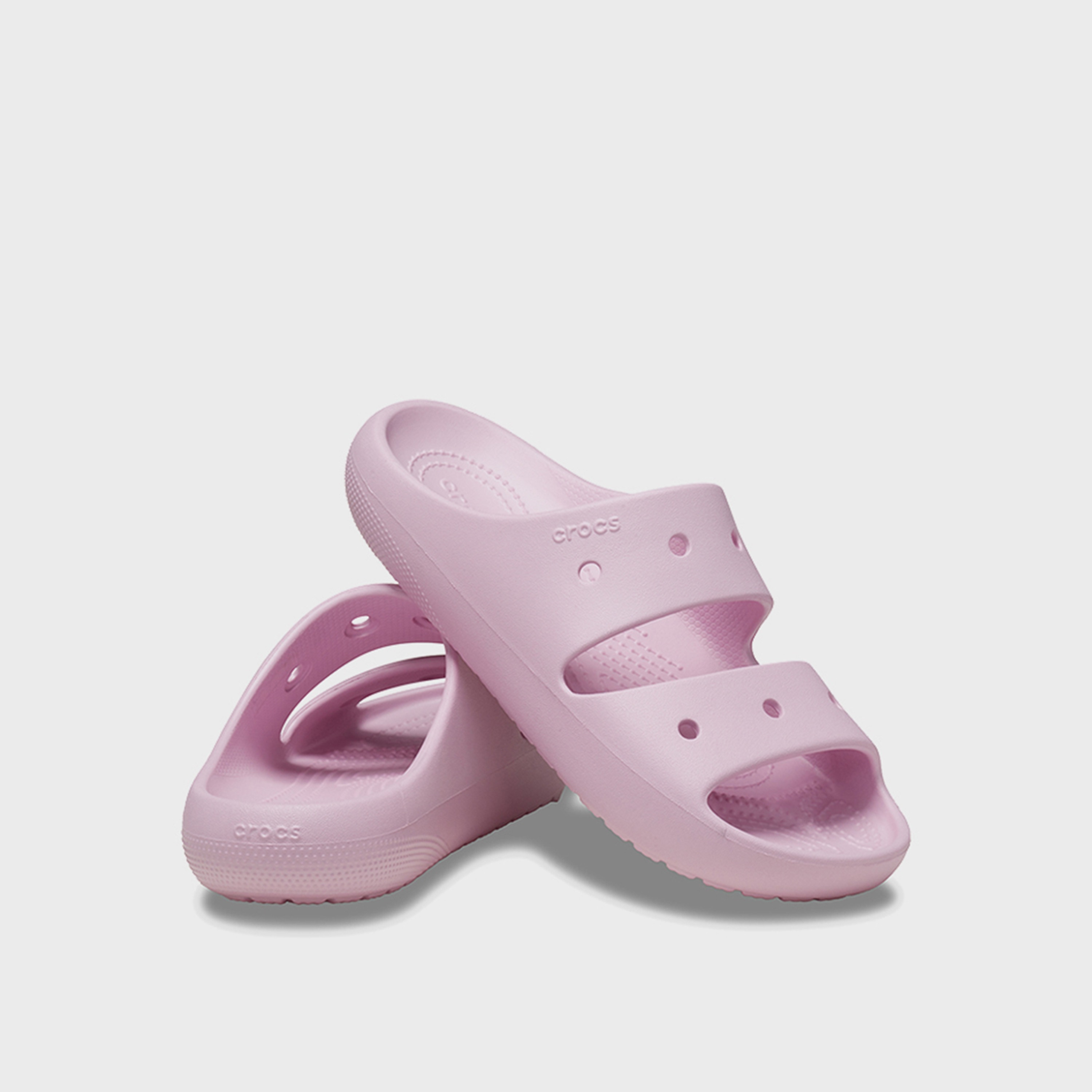 Crocs Women's Slip-On Classic V2 Slide Flat Sandals | 209403-5BX-women-shoes-sandals-flats-image-1