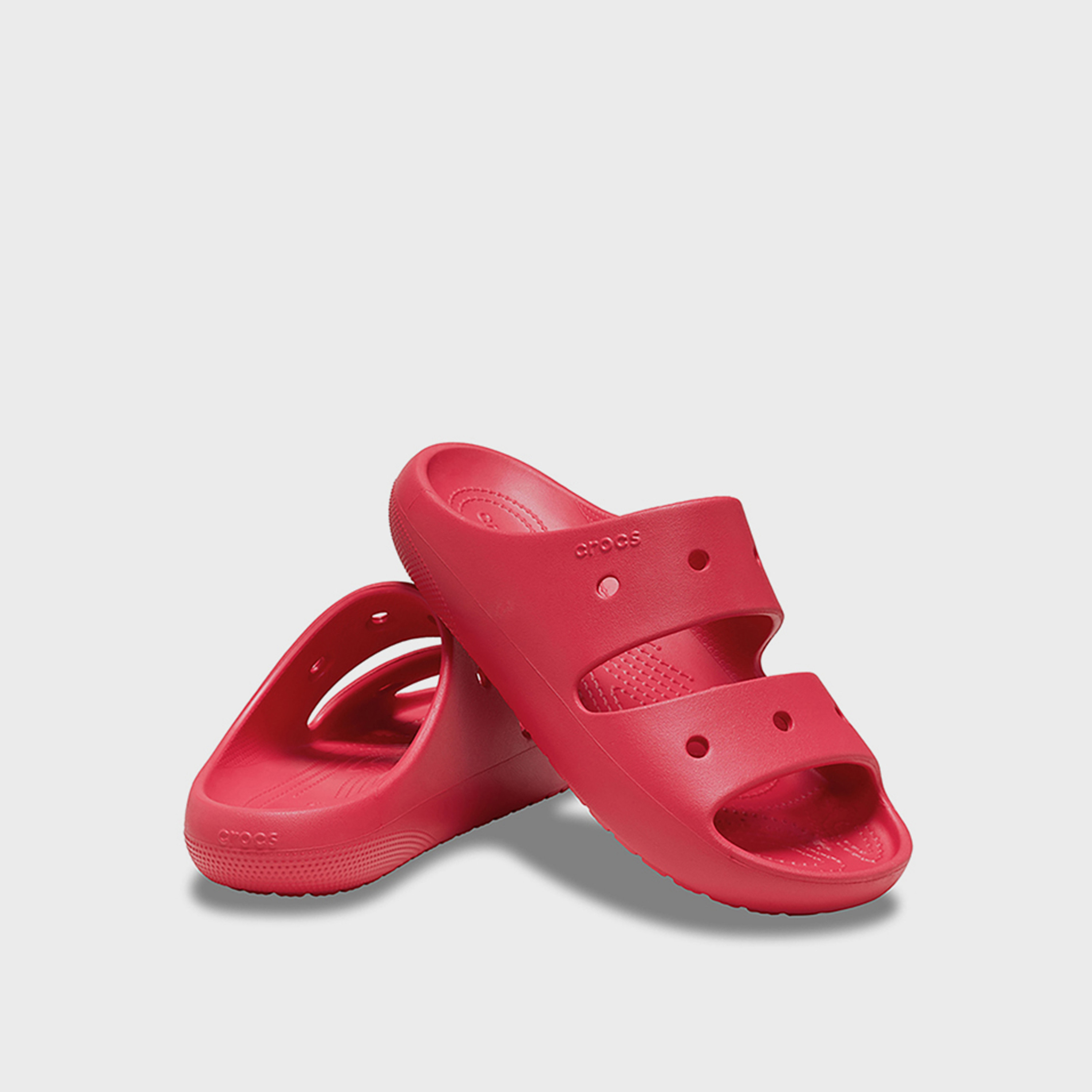 Crocs Women's Slip-On Classic V2 Slide Flat Sandals | 209403-7AQ-women-shoes-sandals-flats-image-1
