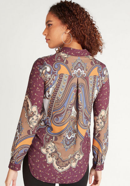 Iconic Printed Shirt with Long Sleeves and Button Closure
