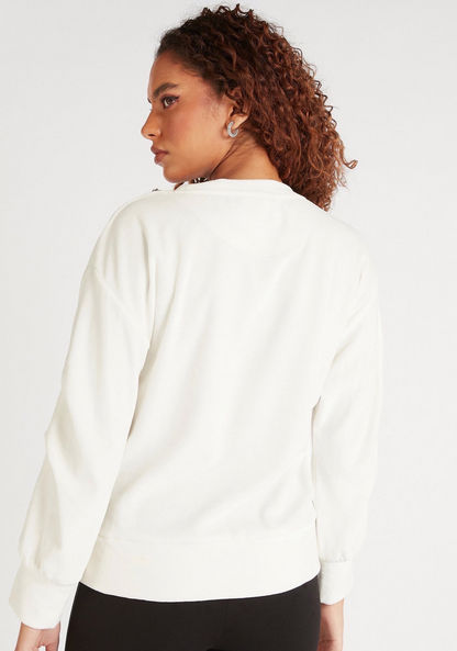 Iconic Embellished Round Neck Sweatshirt with Long Sleeves-Sweatshirts-image-3