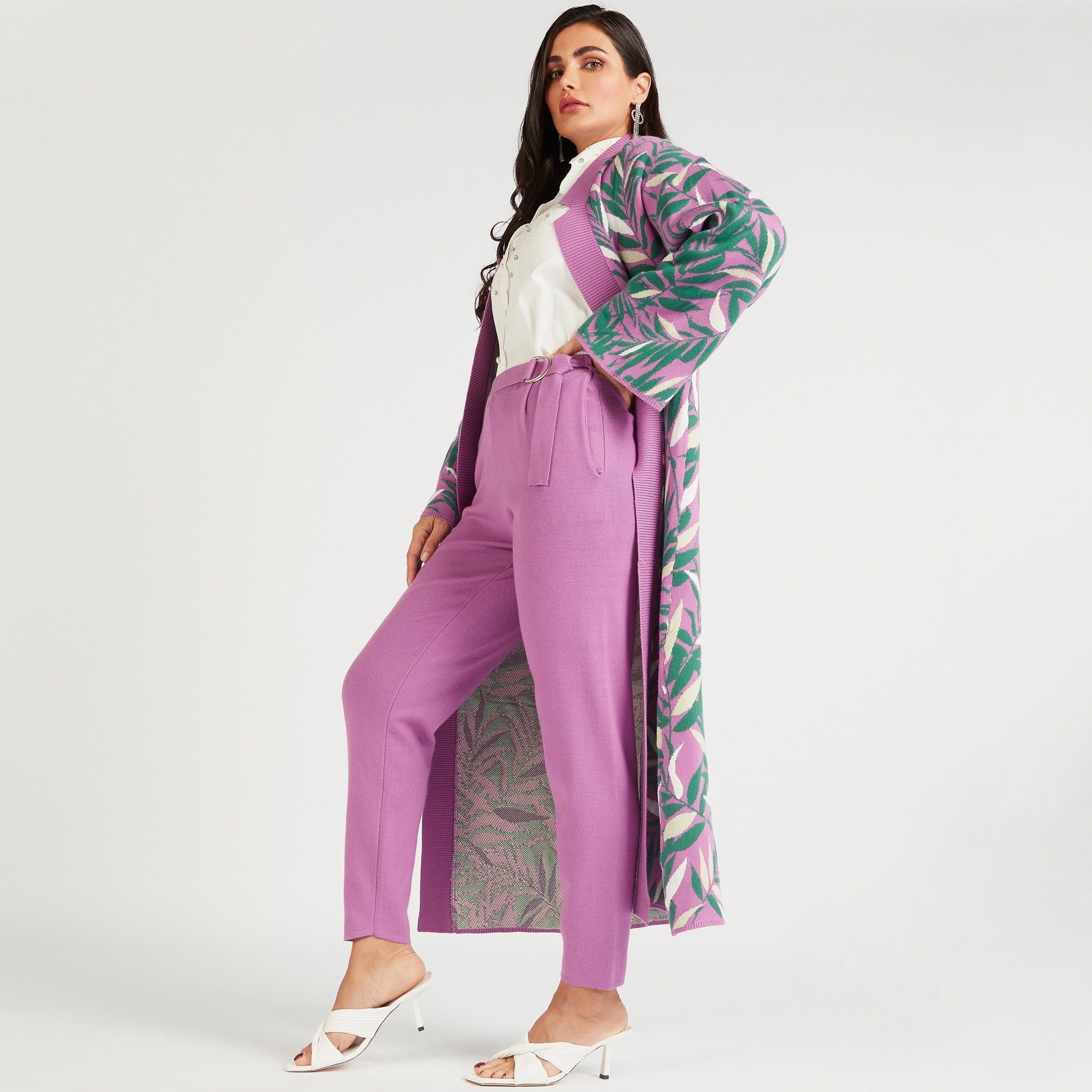 Iconic Solid High-Rise Trousers with Belt Tie Up and Pockets-women-clothing-trousers-image-2