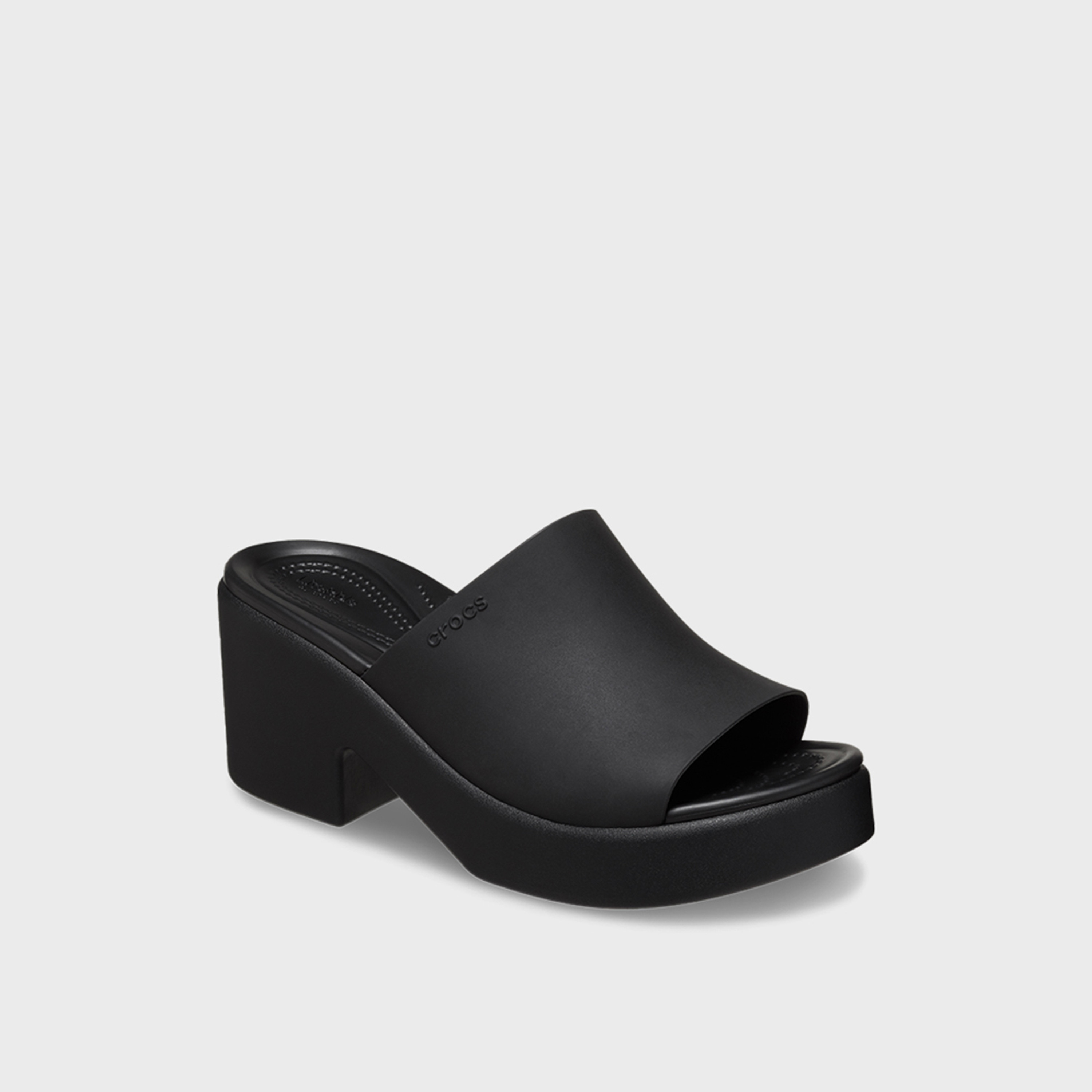 Crocs Women's Slip On Brooklyn Slide Block Heels | 209408-060-women-shoes-heels-image-3