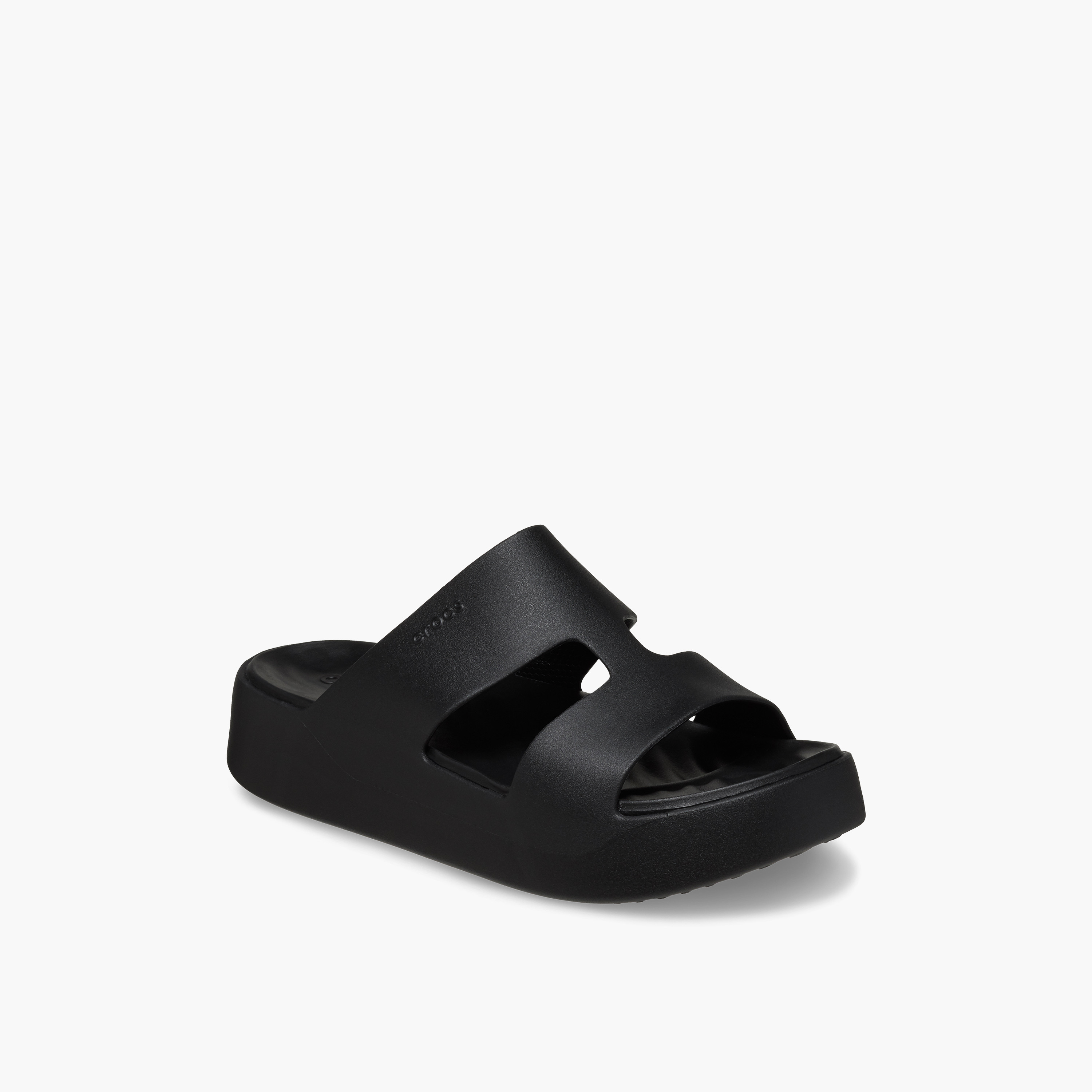 كروكس- صندل للنساء سهل الارتداء بكعب غيت واي بحزام على شكل حرف H | 209409-001-women-shoes-sandals-flats-image-3