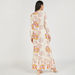 Iconic Printed Maxi Dress with Long Sleeves and Gathered Hem-Dresses-thumbnail-3
