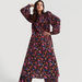 Iconic Floral Print A-line Midi Dress with Pleated Detail-Dresses-thumbnail-0