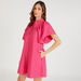 Iconic Solid Mini Shirt Dress with Flared Sleeves and Pockets-Dresses-thumbnailMobile-0