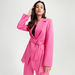 Iconic Solid Structured Jacket with Lapel Collar and Belt-Jackets-thumbnail-0