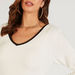 Iconic Textured Longline Tunic with 3/4 Sleeves and Slit Detail-Tunics-thumbnail-2