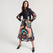 Iconic Floral Print A-line Midi Dress with Long Sleeves and Tie-Up Detail-Dresses-thumbnail-0